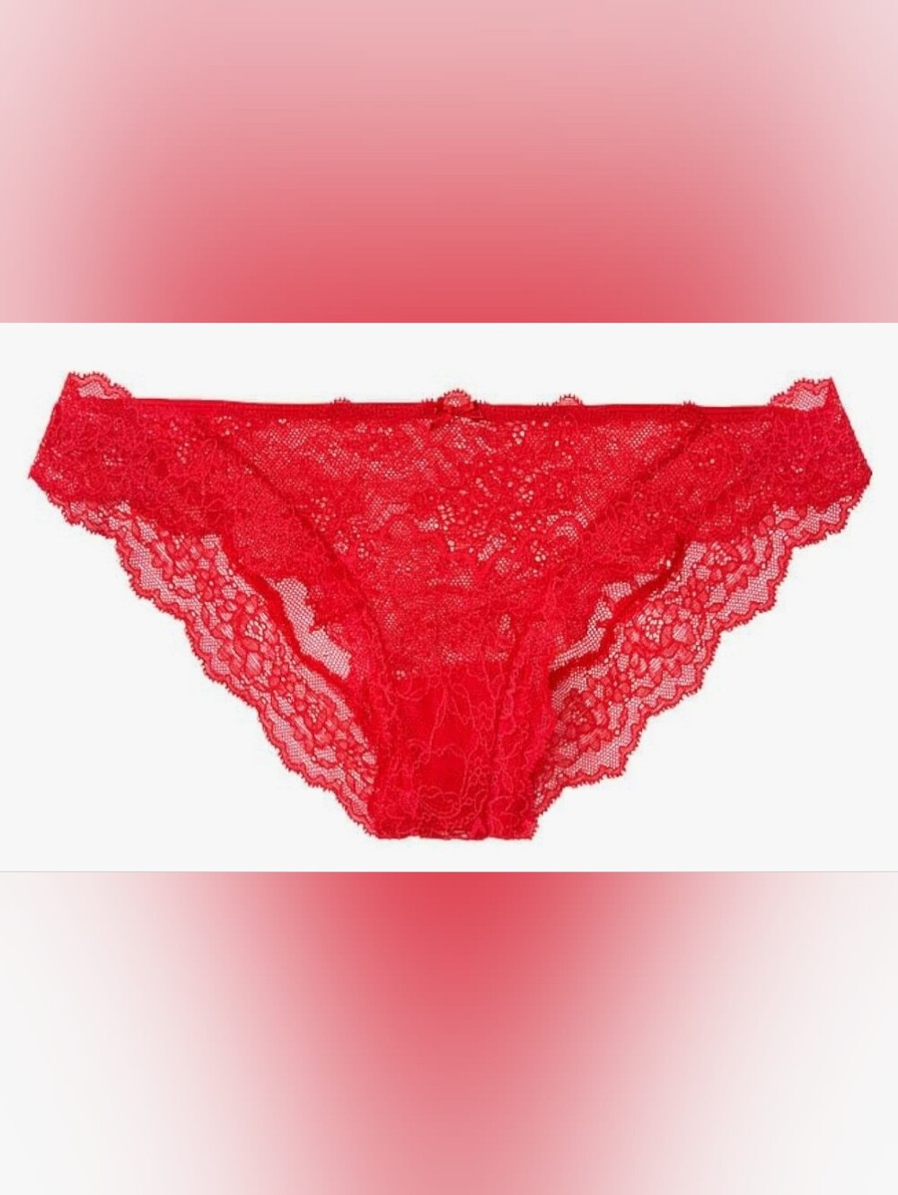 XXL Victoria's Secret Lace Cheekini Panty Red